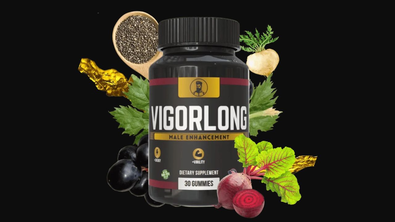 Vigorlong male performance gummies supplement official bottle