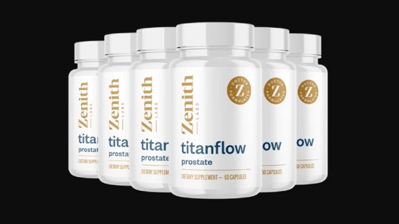 TitanFlow prostate supplement official bottle Zenith Labs